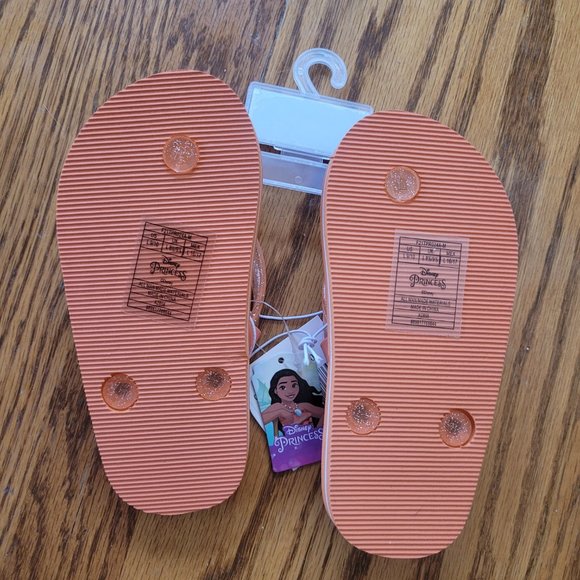 Disney Princess Moana Slingback Flip Flops size 9/10 toddler NWT - Picture 2 of 3